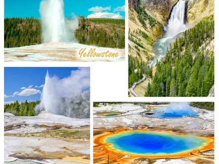 4 - Yellowstone Nat l Park - 3D Lenticular Postcards  Greeting Cards - NEW Hot on Sale