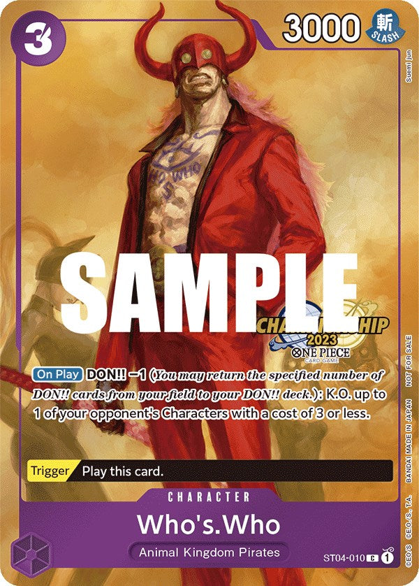 Who s.Who (CS 2023 Celebration Pack) [One Piece Promotion Cards] Online Sale