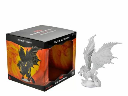 D&D Unpainted Miniatures Adult Black Dragon on Sale