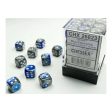 Chessex - Gemini 12mm d6(36 Dice) Blue-Steel White Hot on Sale