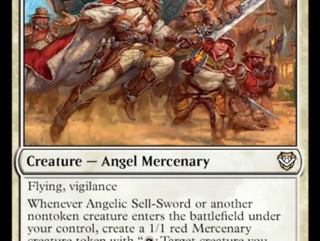 Angelic Sell-Sword [Outlaws of Thunder Junction Commander] For Sale