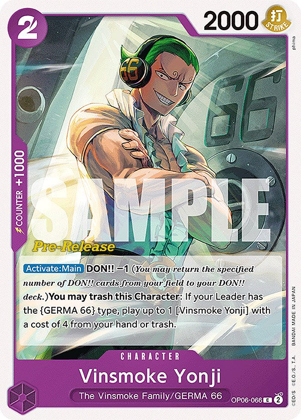 Vinsmoke Yonji [Wings of the Captain Pre-Release Cards] For Cheap